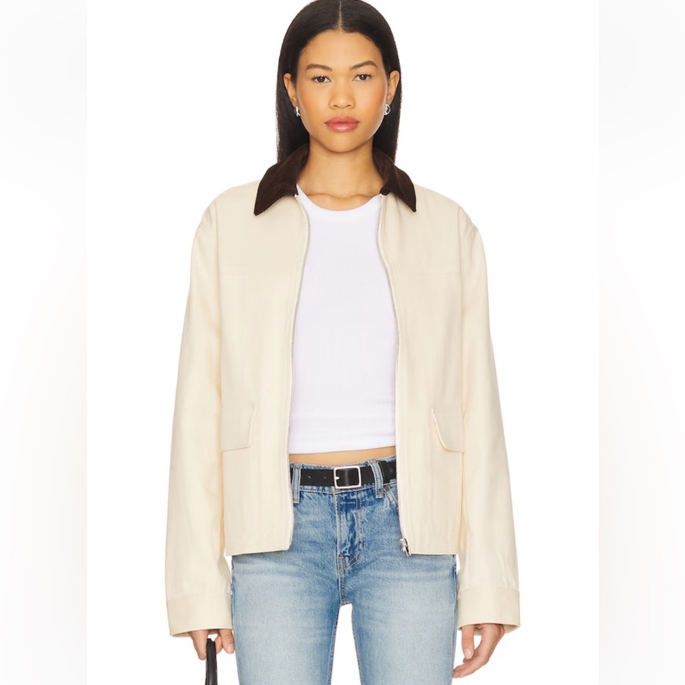 Lovers and Friends Sarah Jacket in khaki - Utility Jacket with Brown Collar